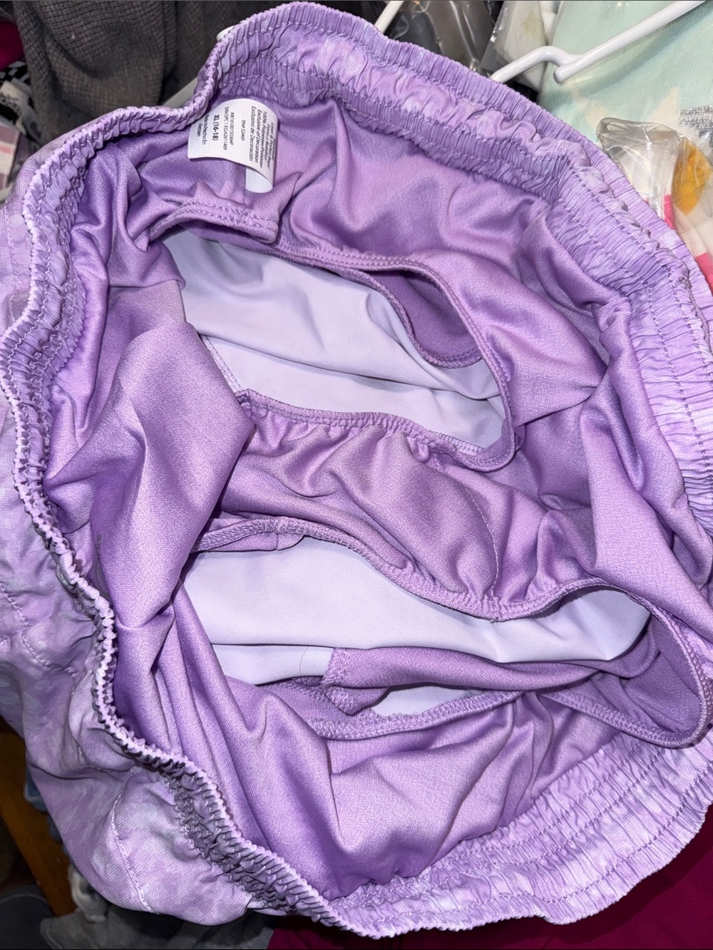 Athletic Works Purple Tie-Dye Athletic Shorts - Picture 5 of 6